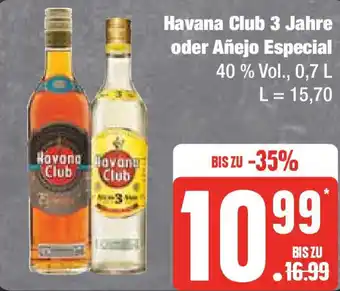 Edeka Havana Club 3 Jahre oder Añejo Especial 0,7 l Angebot