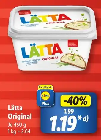 Lidl Lätta Original 450 g Angebot