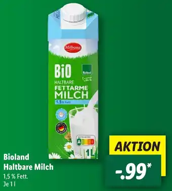 Lidl Bioland Haltbare Milch 1 l Angebot