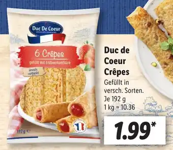 Lidl Duc de Coeur Crêpes 192 g Angebot