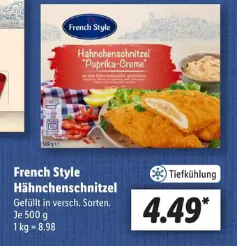 Lidl French Style Hähnchenschnitzel 500 g Angebot