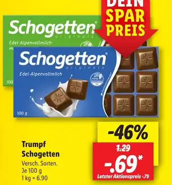 Lidl Trumpf Schogetten 100 g Angebot