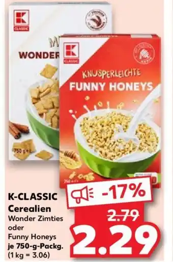 Kaufland K-CLASSIC Cerealien 750-g-Packg. Angebot