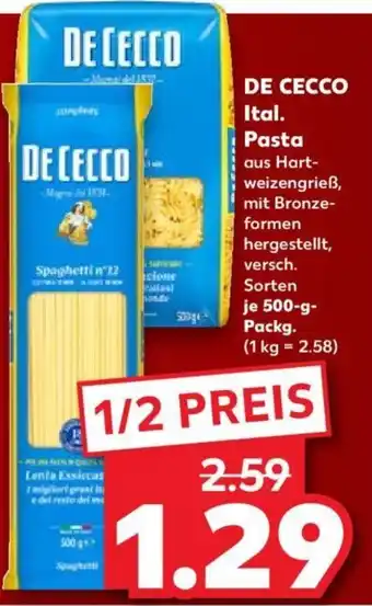 Kaufland DE CECCO Ital. Pasta 500 g Packg. Angebot