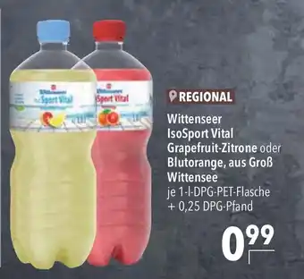 CITTI Markt Wittenseer IsoSport Vital Grapefruit-Zitrone oder Blutorange, aus Groß Wittensee 1L Angebot