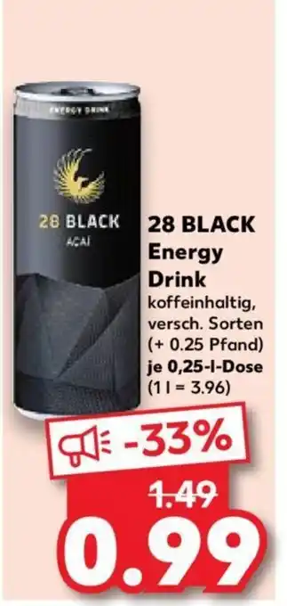 Kaufland 28 Energy Drink 0,25 l Dose Angebot