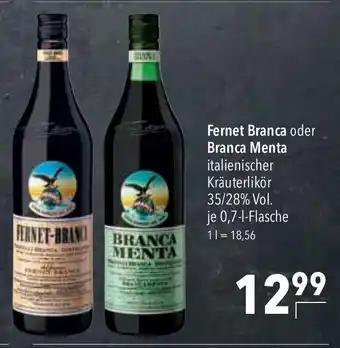 CITTI Markt Fernet Branca oder Branca Menta italienischer Kräuterlikör 700ml Angebot