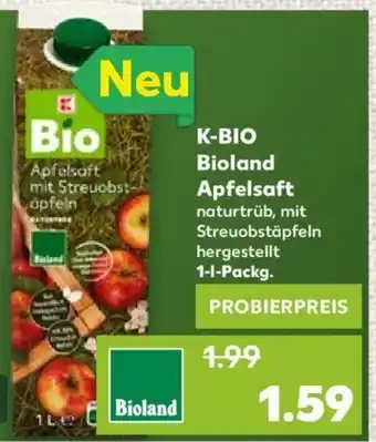 Kaufland K-BIO Bioland Apfelsaft 1 l Packg. Angebot