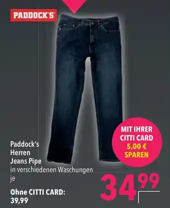 CITTI Markt Paddock's Herren Jeans Pipe Angebot
