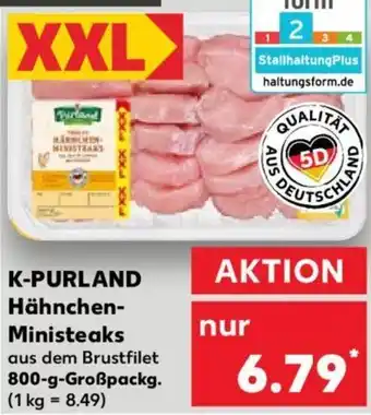 Kaufland K-PURLAND Hähnchen-Ministeaks 800-g-Großpackg. Angebot