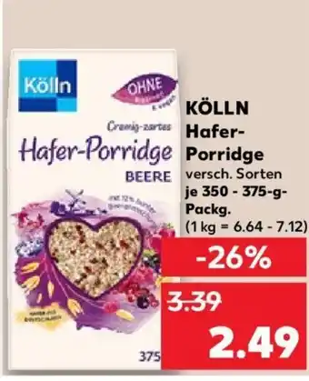 Kaufland Kölln Hafer-Porridge Porridge 350-375-g-Packg. Angebot