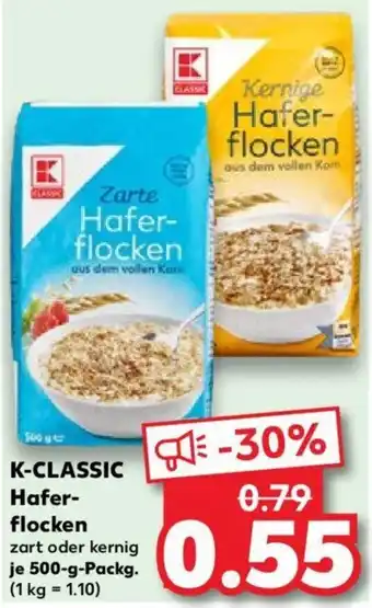 Kaufland K-CLASSIC Haferflocken 500 g Packg. Angebot