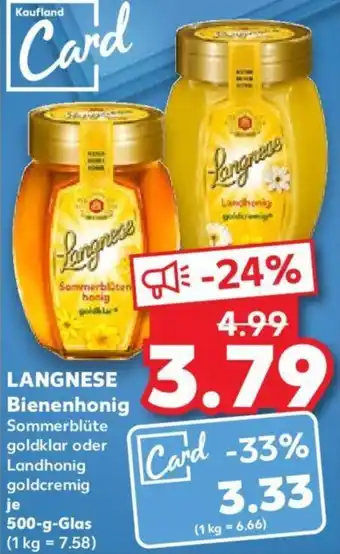 Kaufland LANGNESE Bienenhonig 500 g Glas Angebot