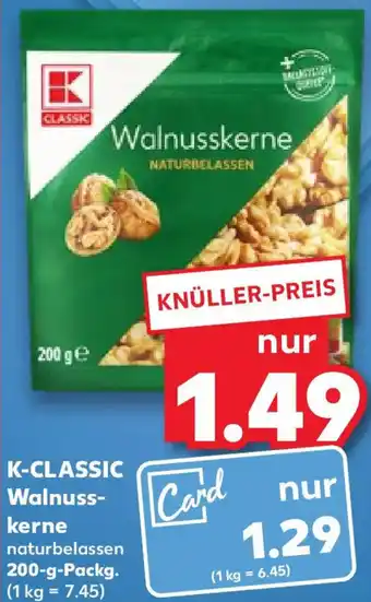 Kaufland K-CLASSIC Walnusskerne 200 g Packg. Angebot