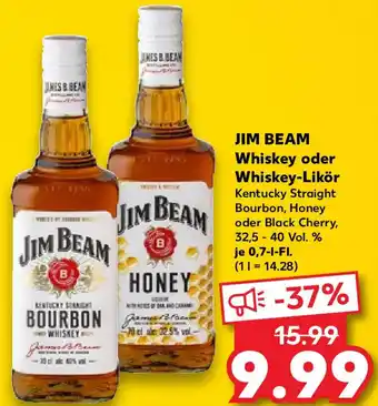 Kaufland JIM BEAM Whiskey oder Whiskey-Likör 0,7 L-Fl. Angebot