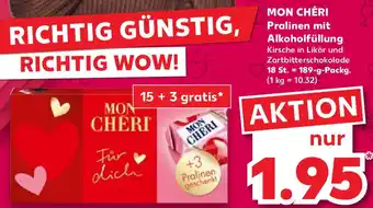 Kaufland MON CHÉRI Pralinen mit Alkoholfüllung 189 g Packg. Angebot