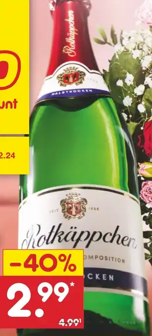 Netto Marken-Discount Rotkäppchen Sekt oder Fruchtsecco 0,75 Liter Angebot