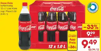 Netto Marken-Discount Coca-Cola 12 x 1 Liter Kiste Angebot