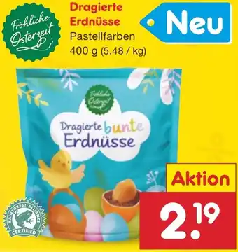 Netto Marken-Discount Fröhliche Osterzeit Dragierte Erdnüsse 400 g Angebot