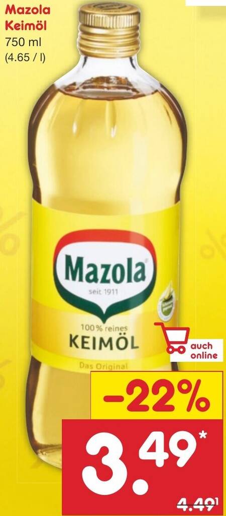 Mazola Keimol Stiftung Warentest