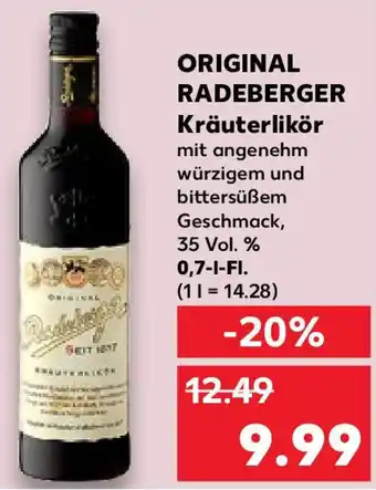 Kaufland ORIGINAL RADEBERGER Kräuterlikör 0,7 L-Fl. Angebot