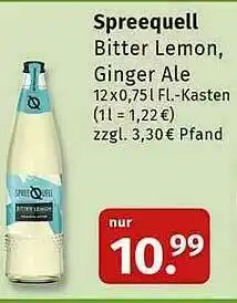 Markgrafen Spreequell Bitter Lemon, Ginger Ale Angebot