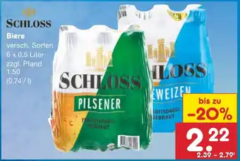 Netto Marken-Discount SCHLOSS Biere 6x0,5 Liter Angebot