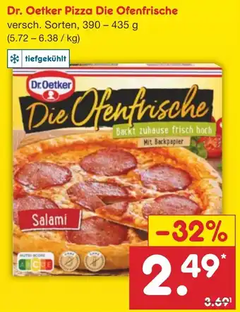 Netto Marken-Discount Dr. Oetker Pizza Die Ofenfrische 390 - 435 g Angebot