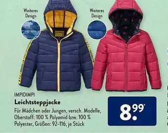 Aldi Süd Impidimpi Leichtsteppjacke Angebot
