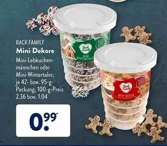 Aldi Süd Back Family Mini Dekore Angebot