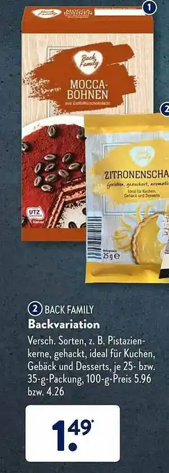 Aldi Süd Back Family Backvariation Angebot