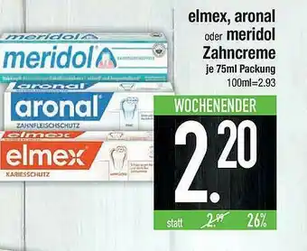 E-Center Elmex, Aronal Oder Meridol Zahncreme Angebot