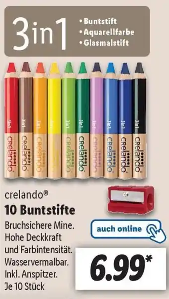 Lidl crelando 10 Buntstifte Angebot