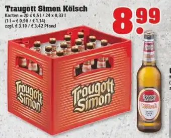 trinkgut Traugott Simon Kölsch 20x0,5L/24x0,33L Angebot