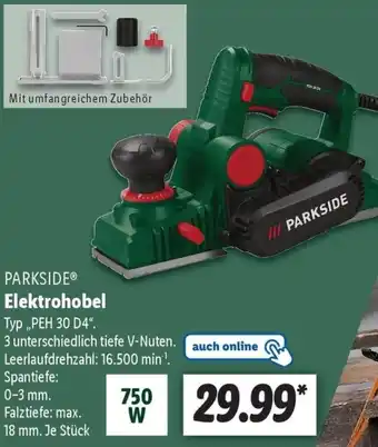 Lidl PARKSIDE Elektrohobel ,,PEH 30 D4" Angebot