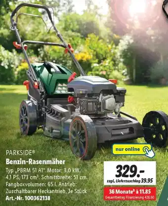 Lidl PARKSIDE Benzin-Rasenmäher ,,PBRM 51 A1" Angebot