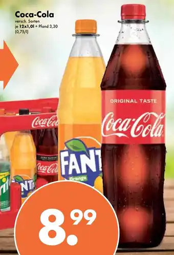 Trink und Spare Coca Cola 12x1L Angebot