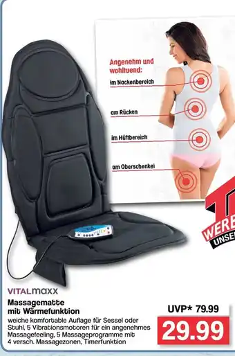 Famila Nord West Vitalmaxx Massagematte mit Wärmefunktion Angebot