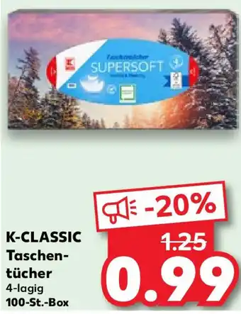 Kaufland K-CLASSIC Taschentücher 100 St. Box Angebot