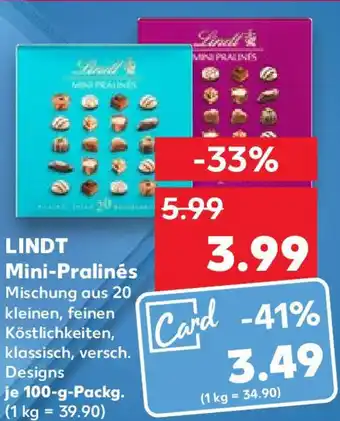 Kaufland LINDT Mini-Pralinés 100 g Packg. Angebot