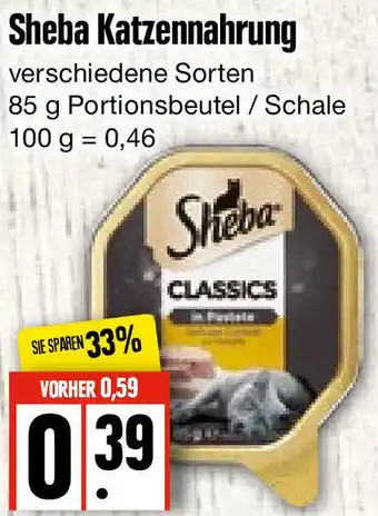 Edeka Frischemarkt Sheba Katzennahrung 85g Angebot