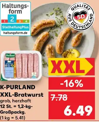 Kaufland K-PURLAND XXL-Bratwurst 1,2 kg Großpackg. Angebot