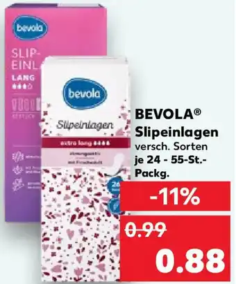 Kaufland BEVOLA Slipeinlagen 24-55 St. Packg. Angebot