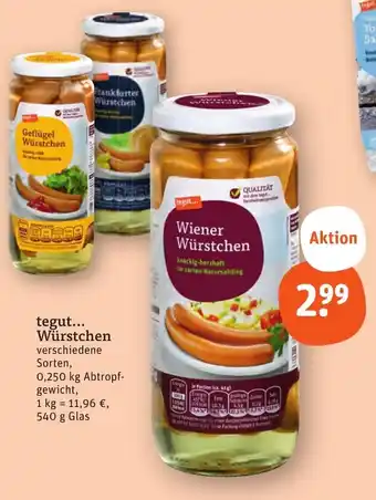 tegut tegut... Würstchen 540 g Angebot