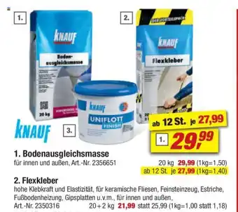 toom Baumarkt KNAUF 2. Flexkleber 22kg Angebot