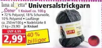 Norma lana al etta Universalstrickgarn Angebot