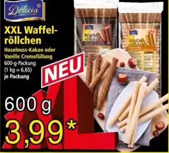 Norma Delicia XXL Waffel-röllchen 600 g Angebot