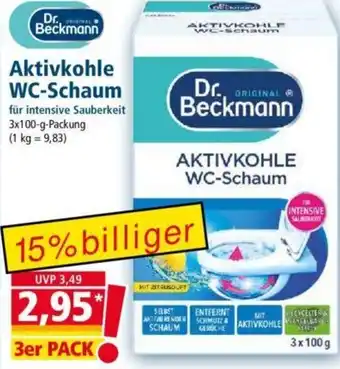 Norma Dr., Beckmann Aktivkohle WC-Schaum 3er pack Angebot