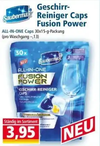 Norma Saubermax Geschirr-Reiniger Caps Fusion Power Angebot