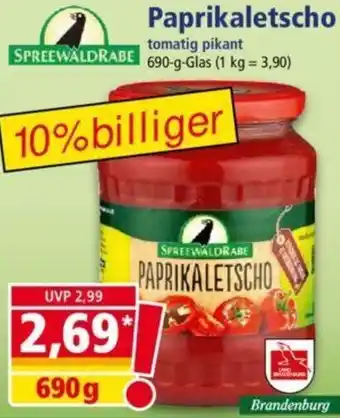 Norma SPREEWALDRABE Paprikaletscho 690 g Glas Angebot